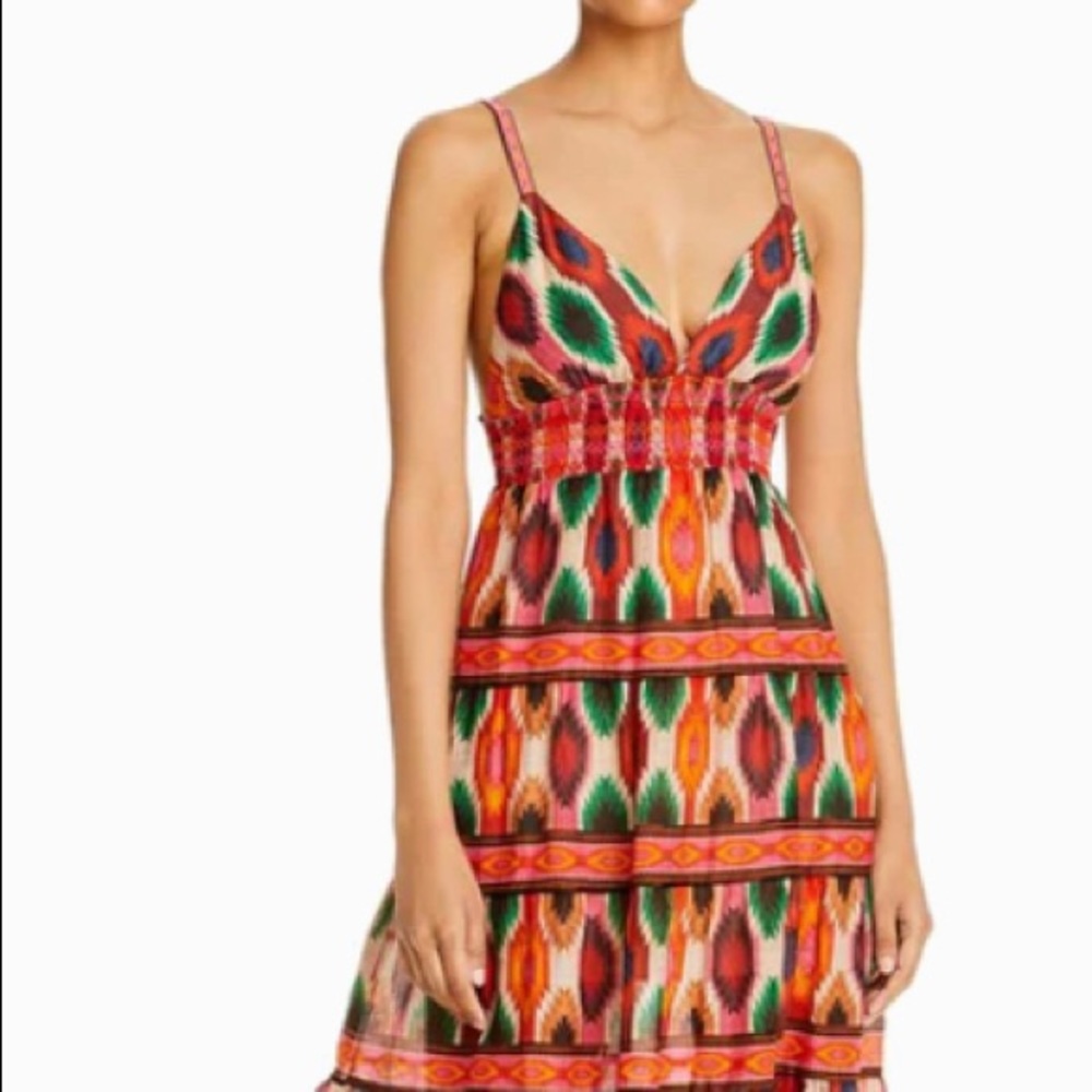 Alice and Olivia Santina Print Calf Dress worn once. Comfortable linen material